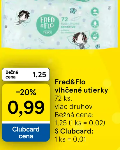 Fred&Flo vlhčené utierky