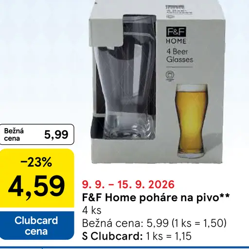 F&F Home poháre na pivo