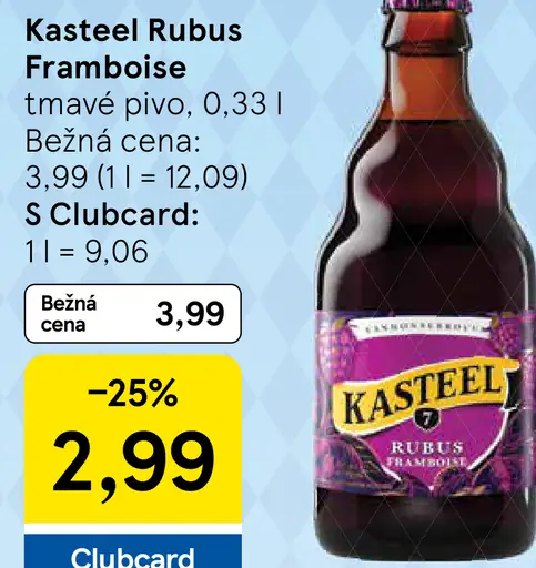 Kasteel Rubus Framboise tmavé pivo