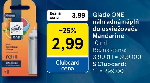 Glade ONE náhradná náplň do osviežovača Mandarine