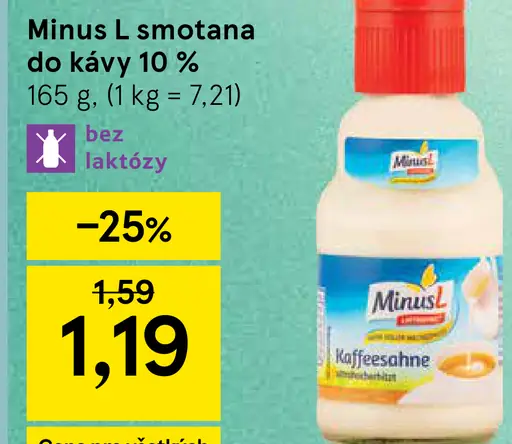 Minus L smotana do kávy 10 %