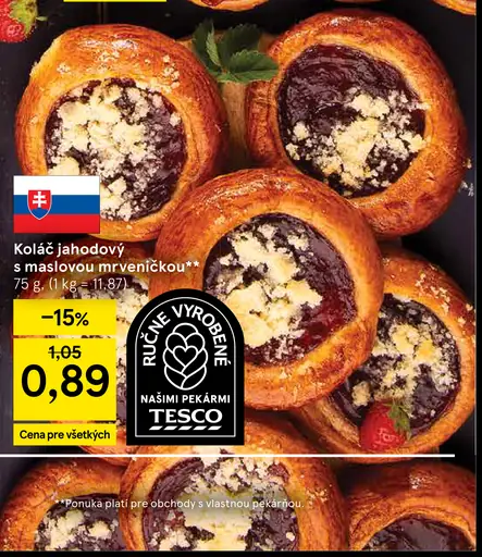 Koláč jahodový s maslovou mrveničkou