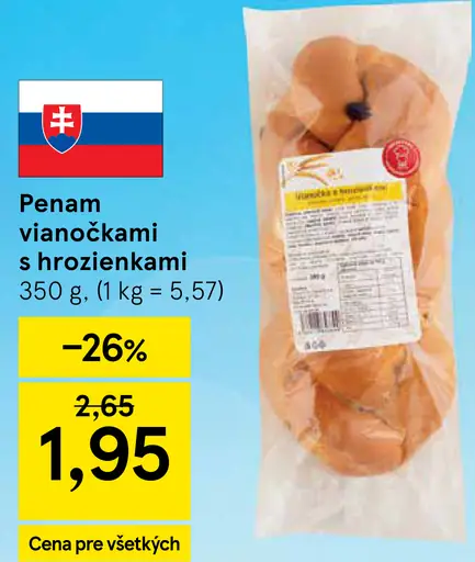 Penam Vianočka s hrozienkami