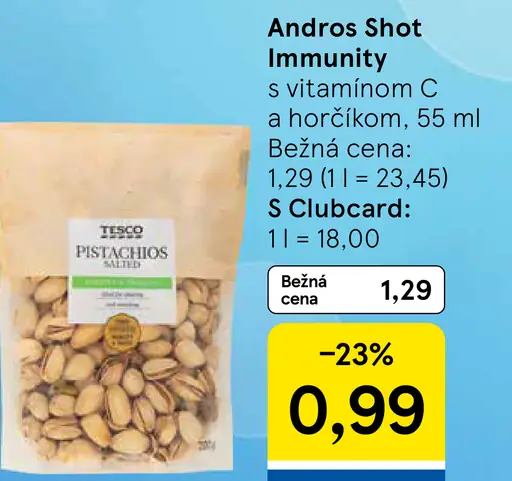 Andros Shot Immunity s vitamínom C a horčíkom