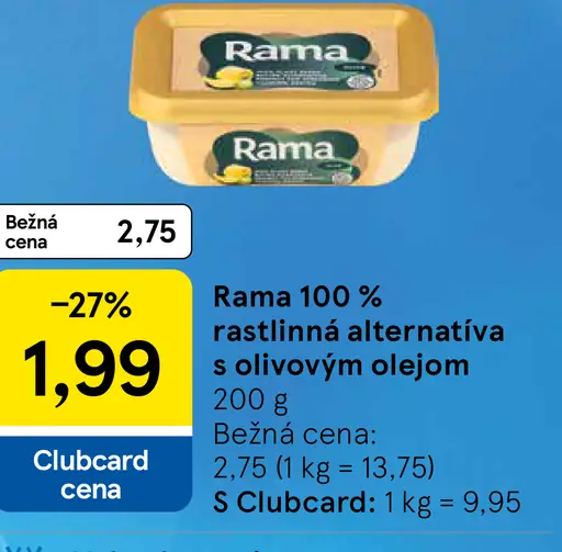 Rama 100% rastlinná alternatíva s olivovým olejom