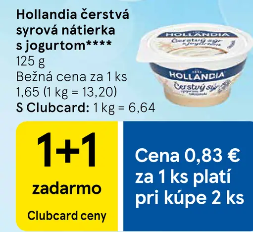 Hollandia čerstvá syrová nátierka s jogurtom