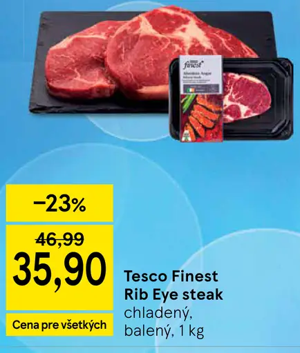 Tesco Finest Rib Eye steak
