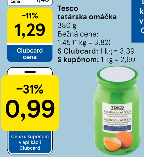 Tesco tatárska omáčka
