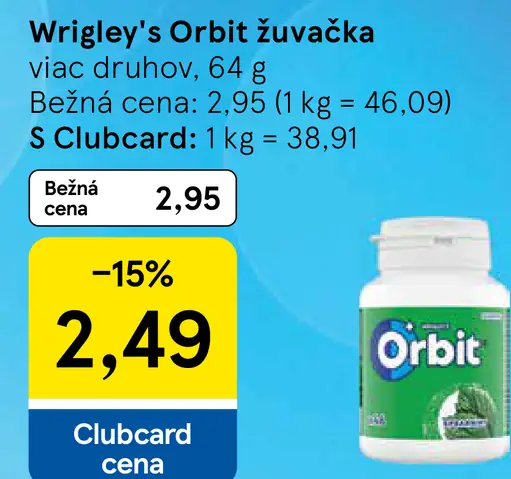 Wrigley's Orbit žuvačka