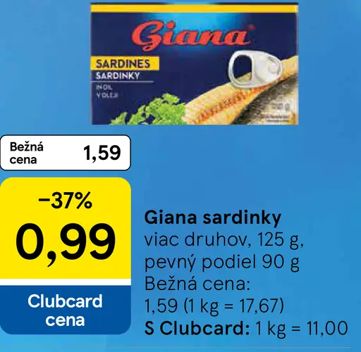 Giana sardinky v pevnom podiele