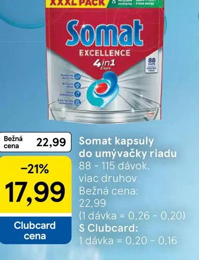 Somat kapsuly do umývačky riadu
