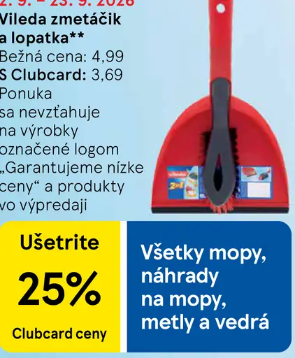 Vileda zmetáčik a lopatka