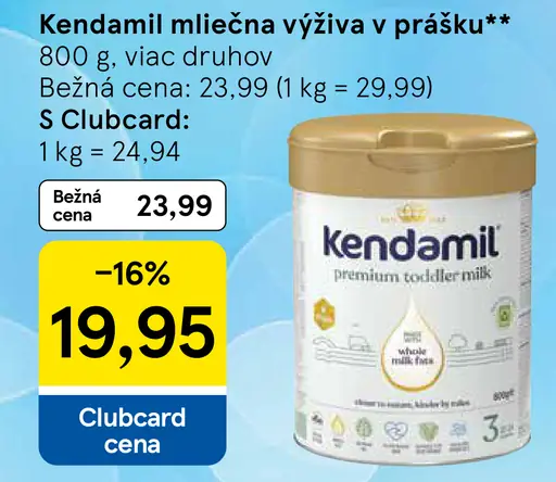 Kendamil mliečna výživa v prášku