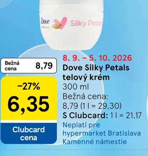 Dove Silky telový krém