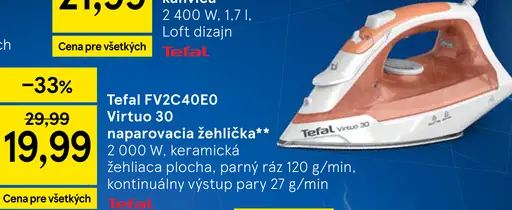 Tefal FV2C40E0 Virtuo 30 naparovacia žehlička