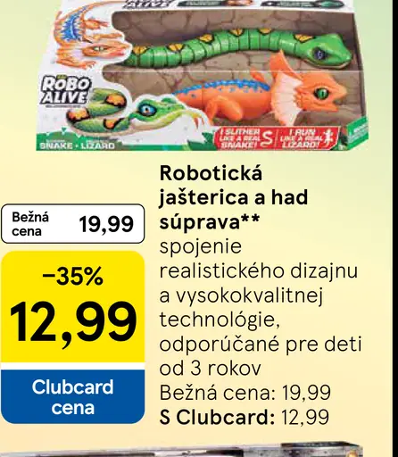 Robo Alive robotická jašterica a had súprava