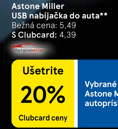 Astone Miller USB nabíjačka do auta