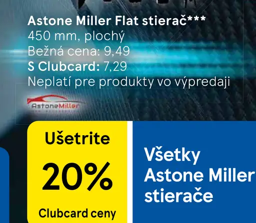 Astone Miller Flat stierač plochý