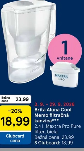 Brita Aluna Cool Memo filtračná kanvica