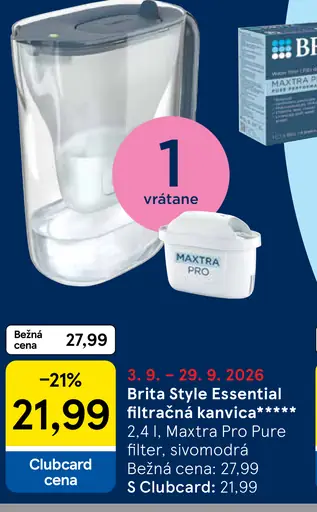 Brita Style Essential filtračná kanvica