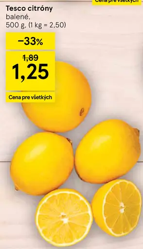 Tesco citróny