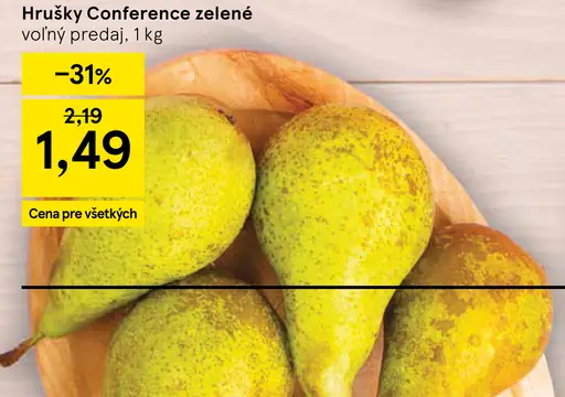Hrušky Conference zelené