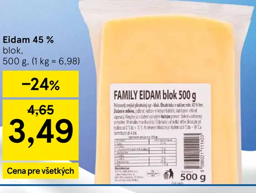 Family Eidam 45% blok
