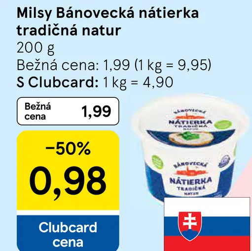 Milsy Bánovecká nátierka tradičná natur