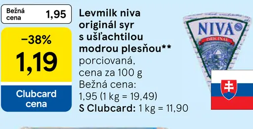 Levmilk niva originál syr s ušľachtilou modrou plesňou