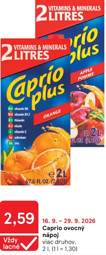 Caprio ovocný nápoj