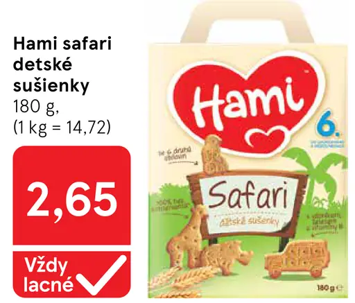 Hami Safari detské sušienky