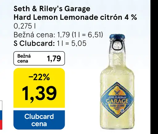 Seth & Riley's Garage Hard Lemon Lemonade citrón 4 %