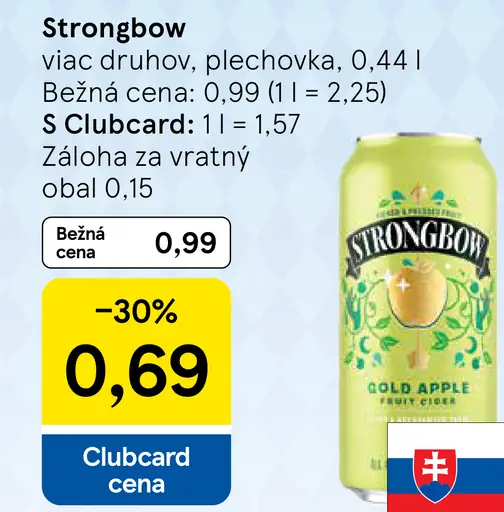 Strongbow rôzne druhy