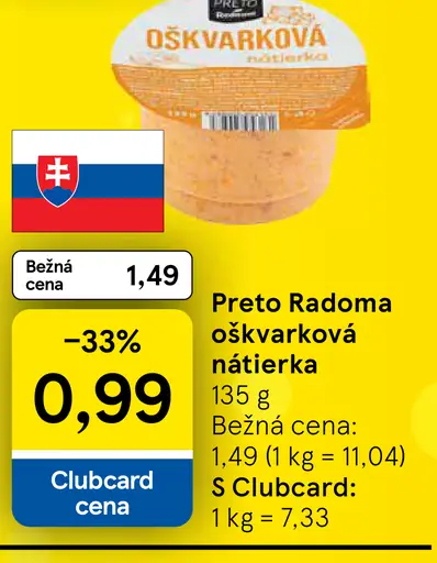 PRETO Radoma Oškvarková nátierka