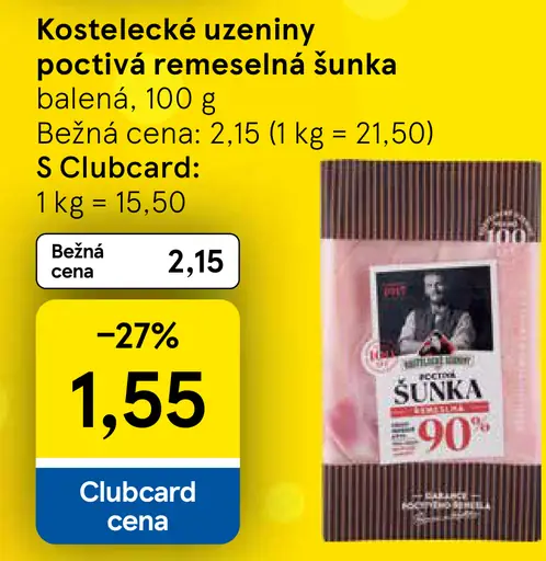 Kostelecké uzeniny poctivá remeselná šunka