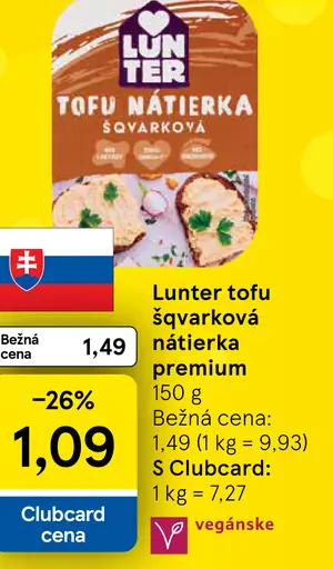 Lunter tofu škvarková nátierka premium