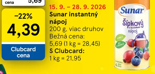 Sunar instantný nápoj