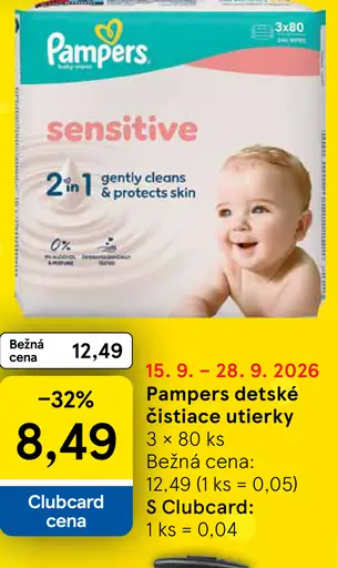 Pampers detské čistiace utierky
