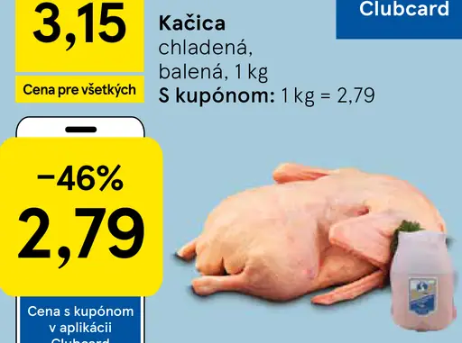 Kačica chladená, balená – cena s kupónom