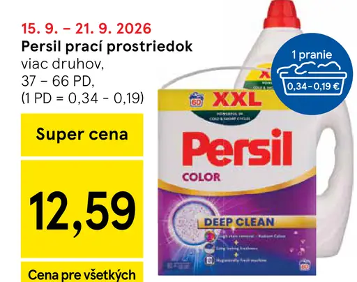 Persil prací prostriedok, rôzne druhy – cena pre všetkých