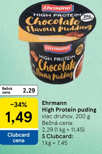 Ehrmann High Protein puding deľaktózaný