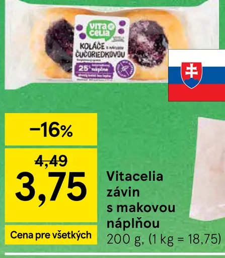 Vitacelia závin s makovou náplňou