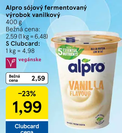 Alpro Vanilla fermentovaný sójový výrobok