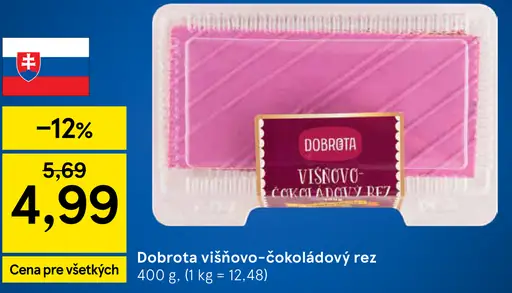 Dobrota višňovo-čokoládový rez