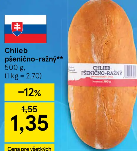 Chlieb pšenično-ražný