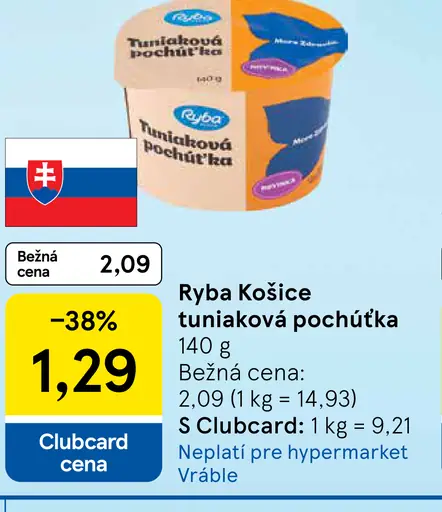 Ryba Košice Tuniaková pochúťka