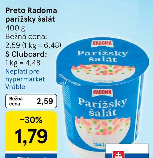 PRETO Radoma Parížsky šalát