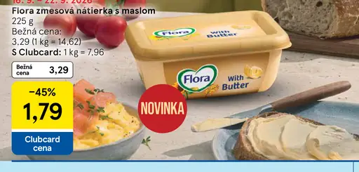 Flora zmesová nátierka s maslom