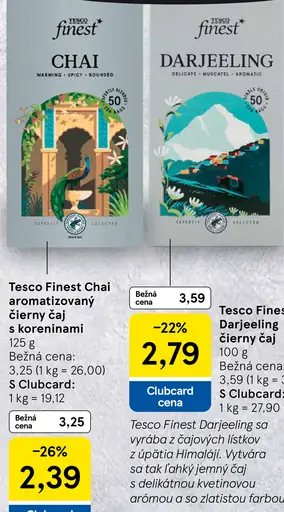 Tesco Finest Chai aromatizovaný čierny čaj s koreninami