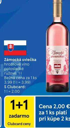 Zámocká sviečka Hroznové víno polosladké ružové